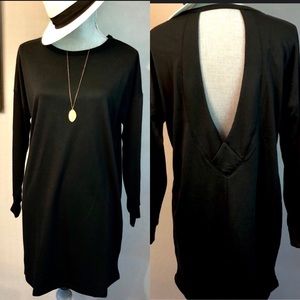 New Black Sweatshirt Dress